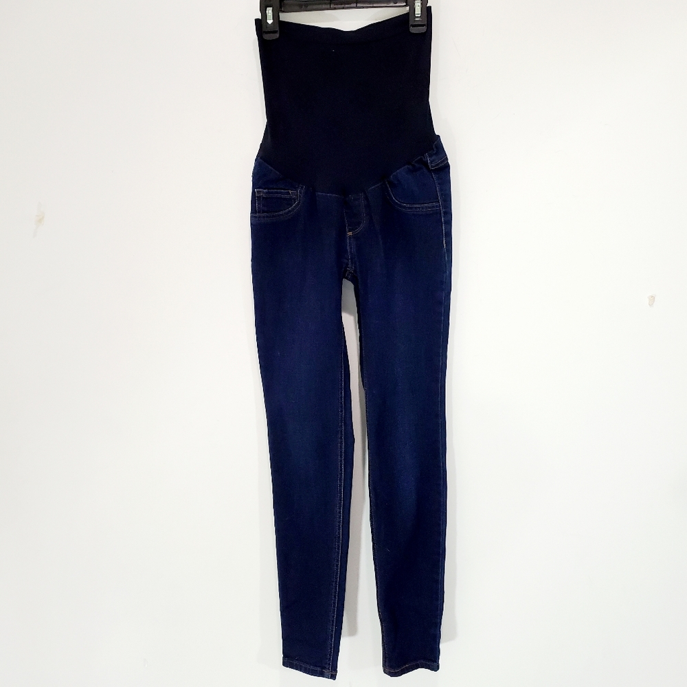Jessica Simpson Maternity Dark Wash Skinny Jegging Size PL Secret Fit Belly EUC - Picture 4 of 10